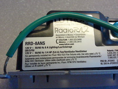 ❶ NEW - Lutron RRD-8ANS-WH RadioRA 2 Rf RA2 8amp Switch  - Gloss Color Choice!