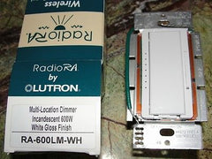 ❶ Gently Used Lutron RA-600LM RadioRA Dimmer White Radio RA RA-600LM-WH