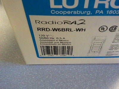❶ NEW Lutron RA2 RF Keypad + Color Choice Button Kit RRD-W6BRL-WH RadioRA 2