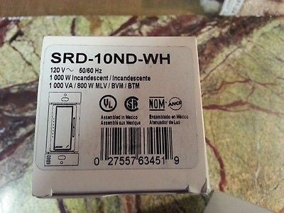❶ NEW Lutron SRD-10ND RadioRA-SR Rf 1000 Watt Dimmer Choice of Color SRD-10ND-WH